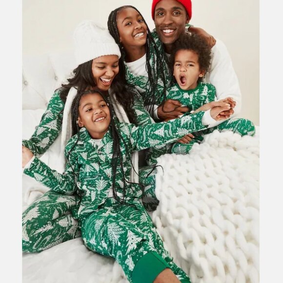 NWT Old Navy Flannel Pajama Pants Green Christmas Pine Tree Sleep Men M XXL - Picture 3 of 3